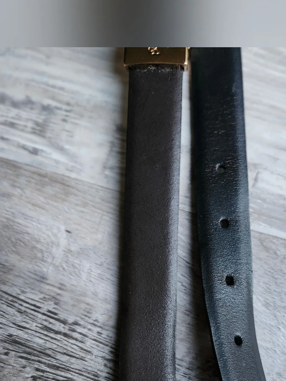 Calvin Klein Reversible Black Brown Leather Belt Gold Buckle Women's Small